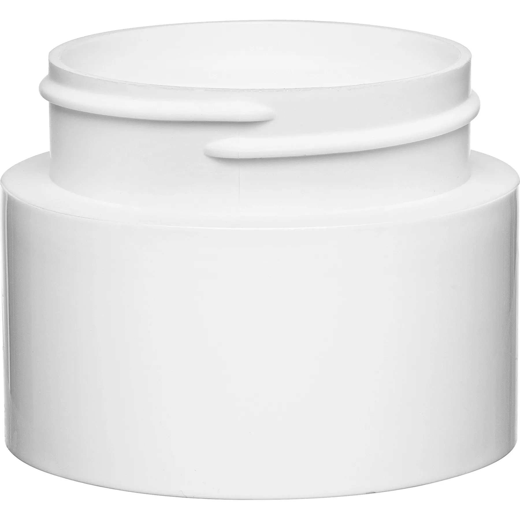 1.5 oz. White PP Plastic Open Bottom Jar, 53mm 53-400