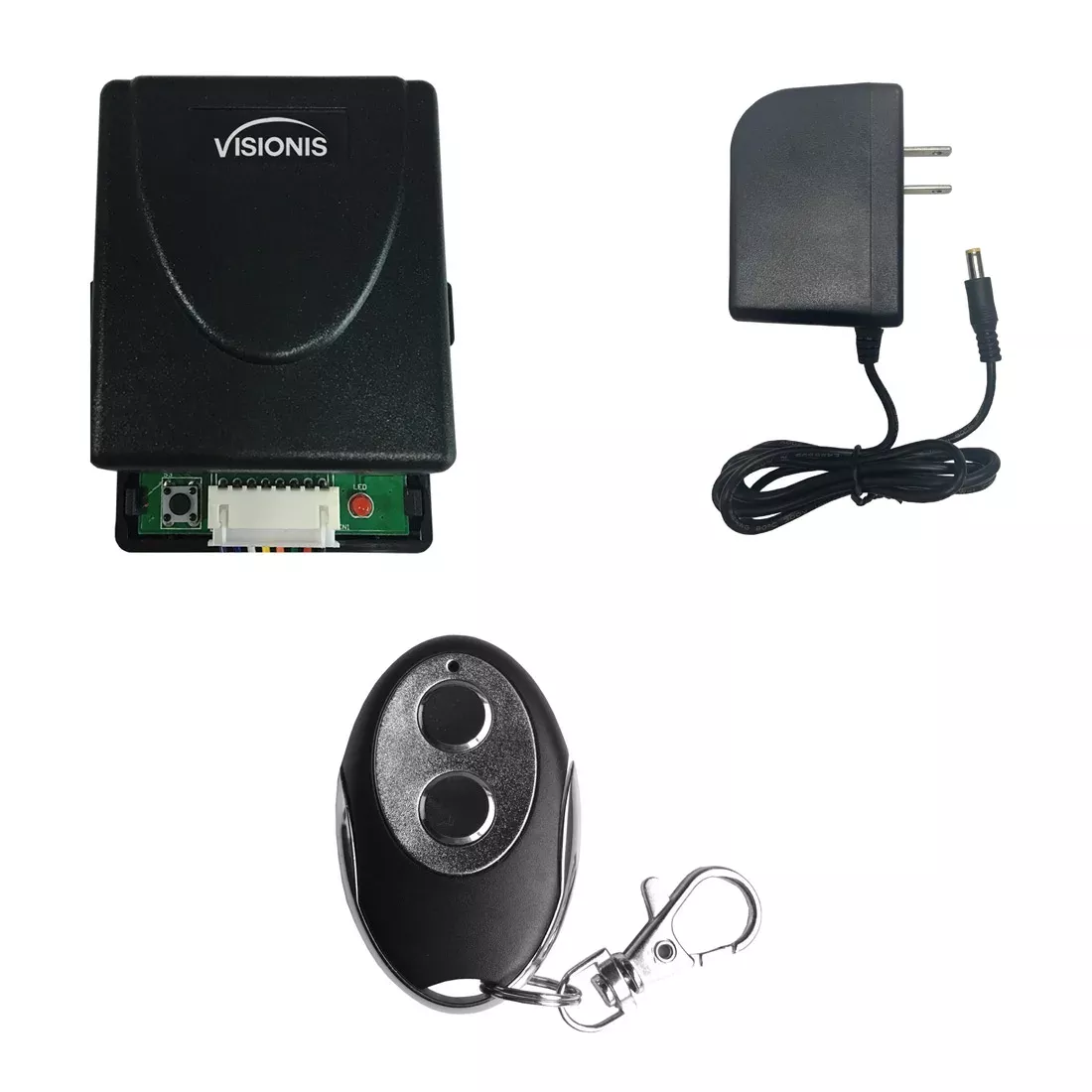 1 Wireless Remote + 1 Wireless Receiver Two Channels RF 315MHz + Power Supply Kit - FPC-5368 Visionis