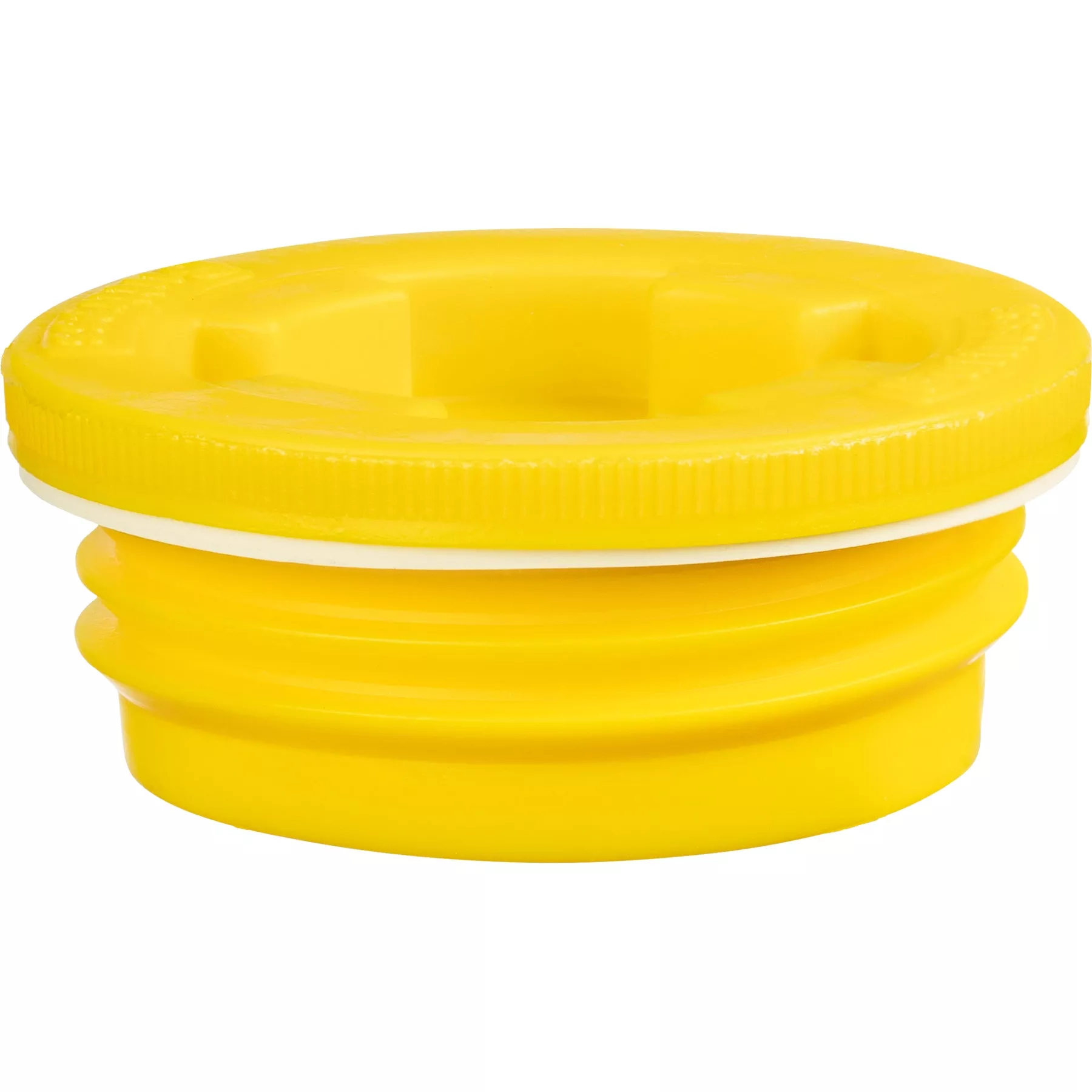 2" Buttress Yellow HDPE Bung Plug w/Vent, EPDM Gasket