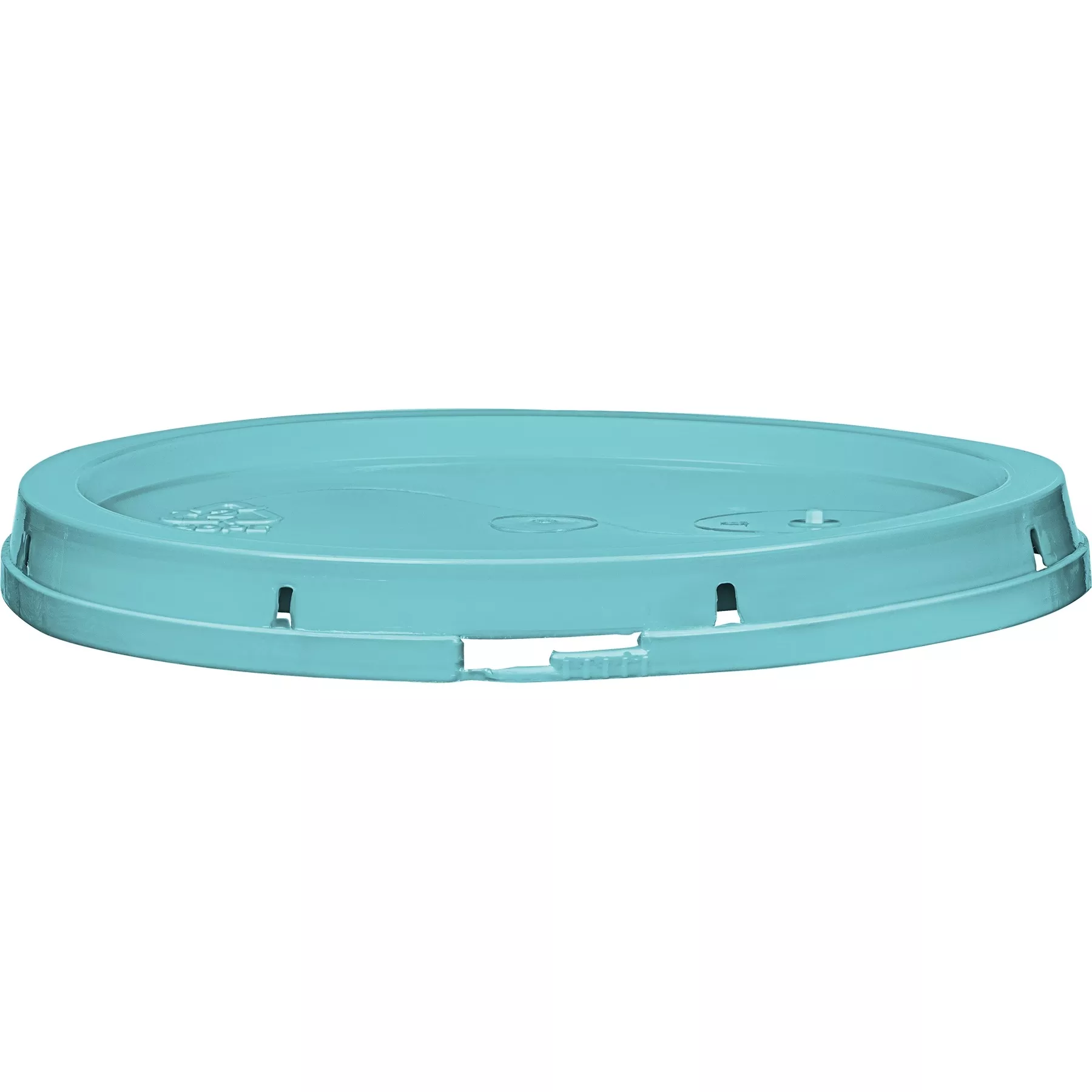 2 Gallon Aqua Blue Tear Strip Plastic Pail Lid w/Gasket (P5 Series)