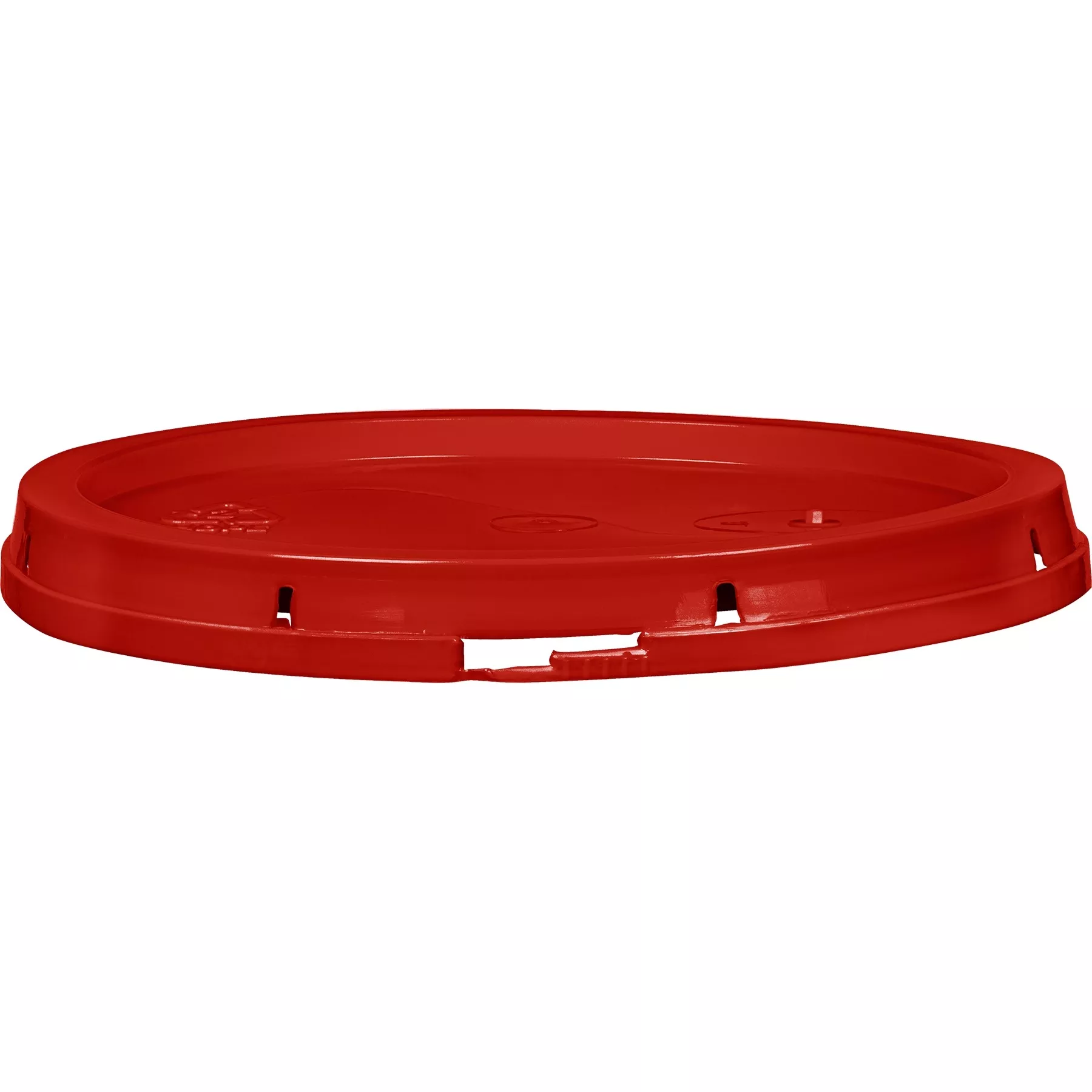 2 Gallon Deep Red Tear Strip Plastic Pail Lid w/Gasket (P5 Series)