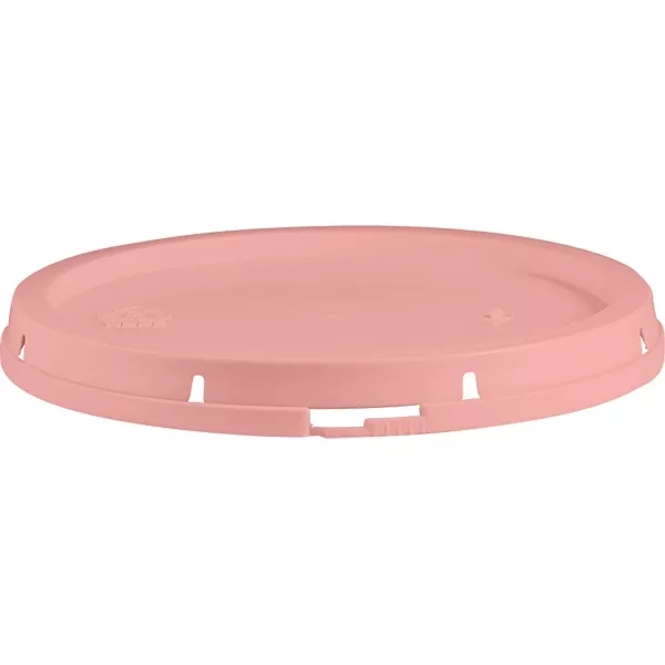 2 Gallon Light Pink Tear Strip Plastic Pail Lid w/Gasket (P5 Series)