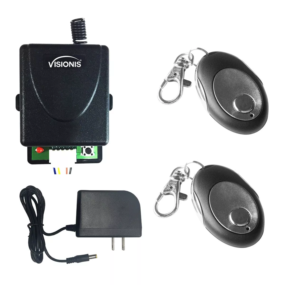 2 Wireless Remotes + 1 Wireless Receiver One Channel RF 315MHz + Power Supply Kit - FPC-5228 Visionis