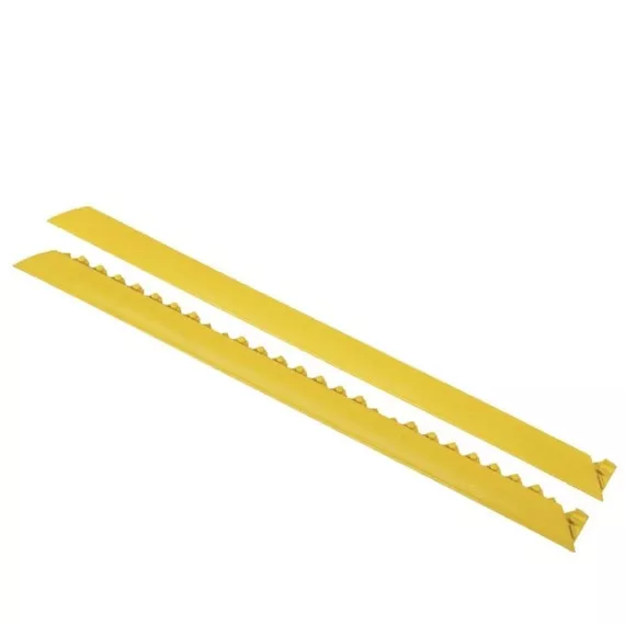 3' Yellow Interlocking Anti-Fatigue Mat Ramp, Male