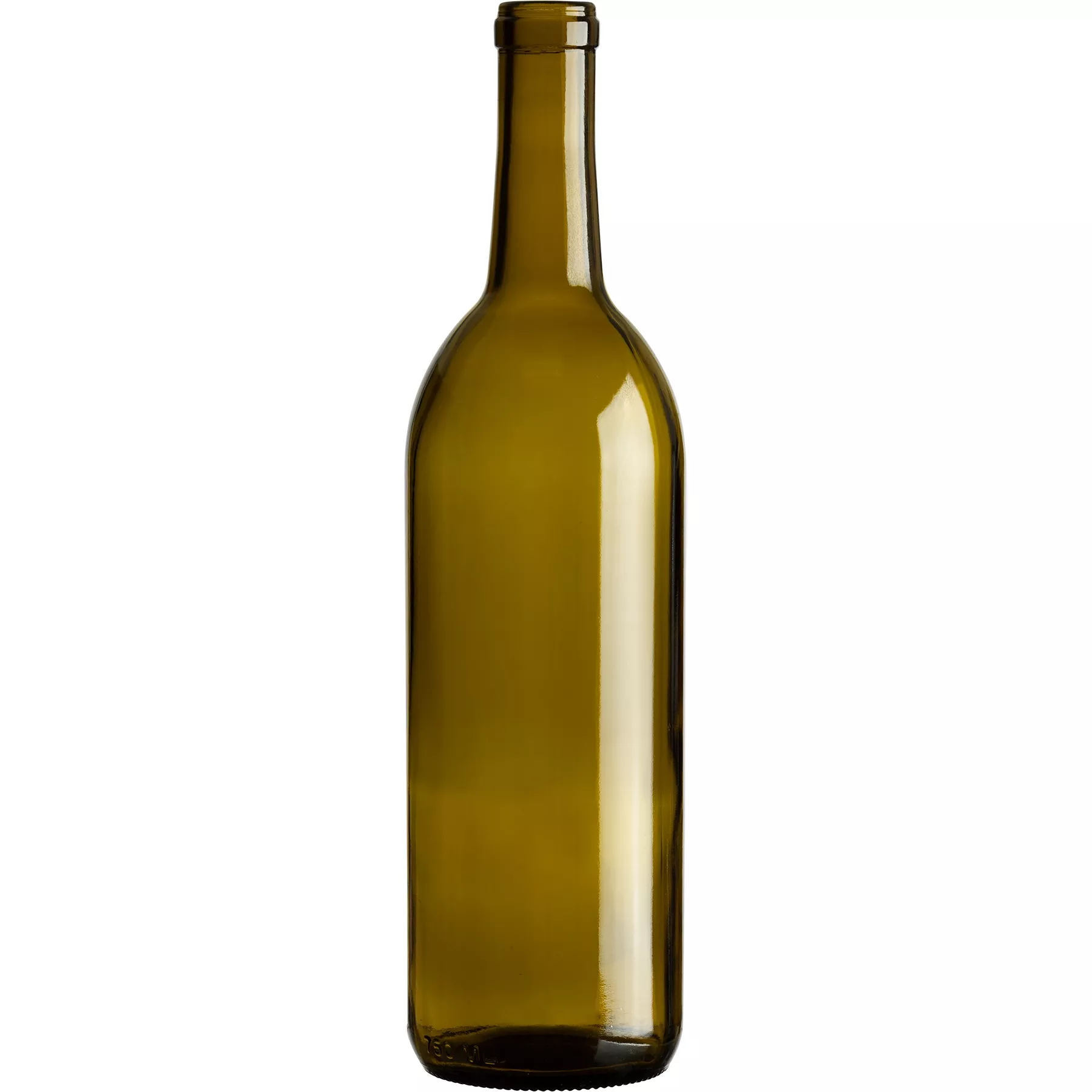 750 ml Antique Green Bordeaux Wine Bottles, Cork
