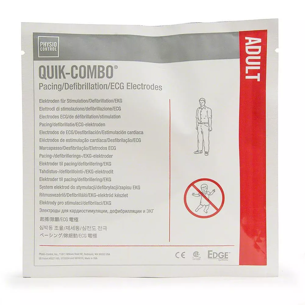 ADULT QUIK-COMBO PACING/DEFIBRILLATION/ECG ELECTRODES WITH EDGE SYSTEM TECHNOLOGY