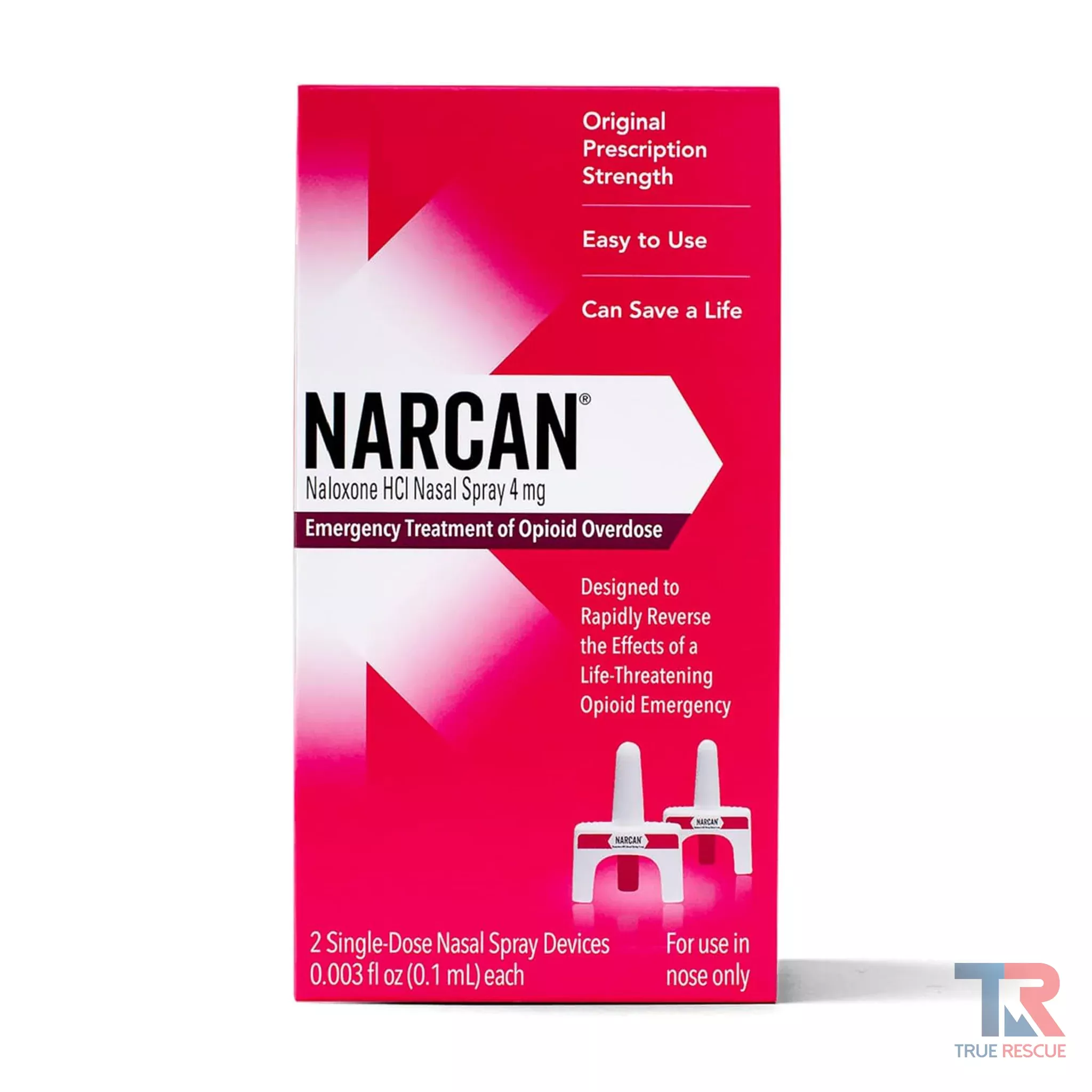 NARCAN Kit - Nasal Spray 4mg, Emergency Treatment of Opioid Overdose, 2 Single-Dose Devices