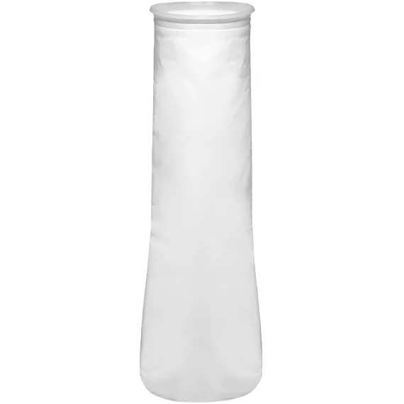Size #2, 10 Micron - High Efficiency Polyester Microfiber Liquid Filter Bag, Plastic "P" Flange Ring (PEMF10AP2P)