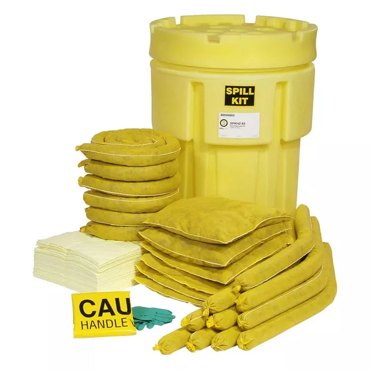 SpillTech HazMat Spill Kit 65-Gal OverPack Drum Polyethylene 43.8-Gal Absorbency