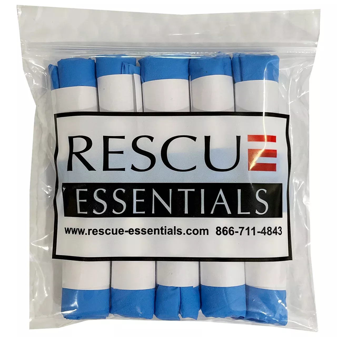Ten Rolled Pairs Blue Nitrile Gloves
