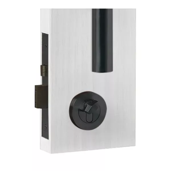 Zanda Round Roller Mortice Lock Kit Matte Black